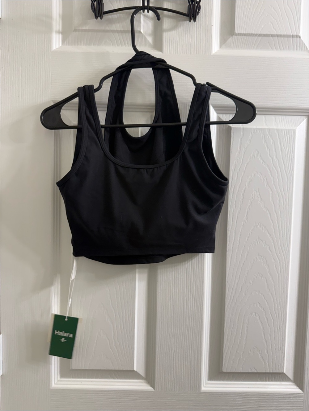 HALARA Black Racerback Sports Bra Crop Top - Picture 2 of 4